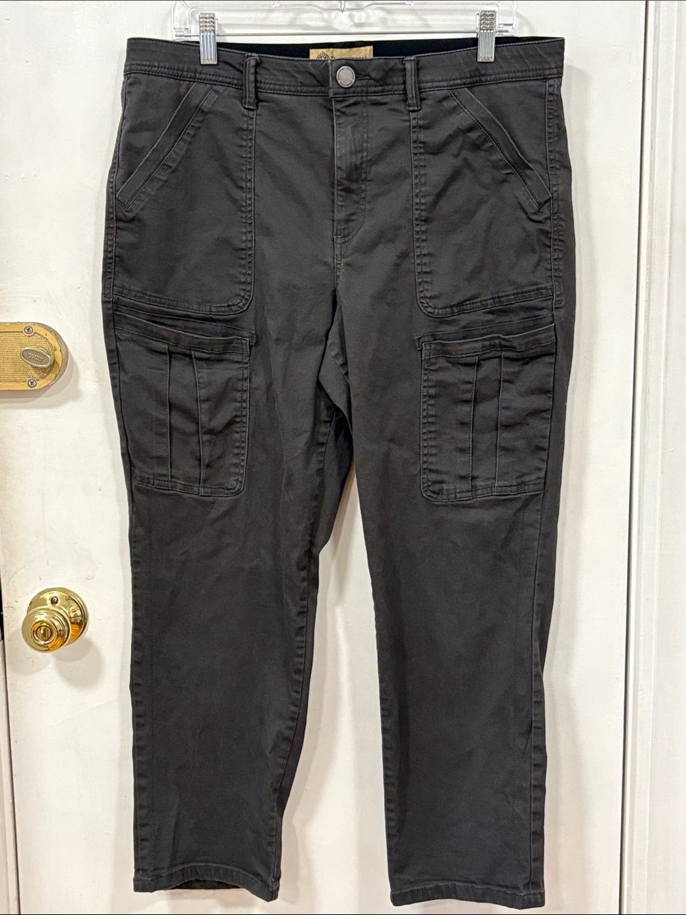 Democracy Black Cargo Pants with Front Utility Pockets with Ab technology